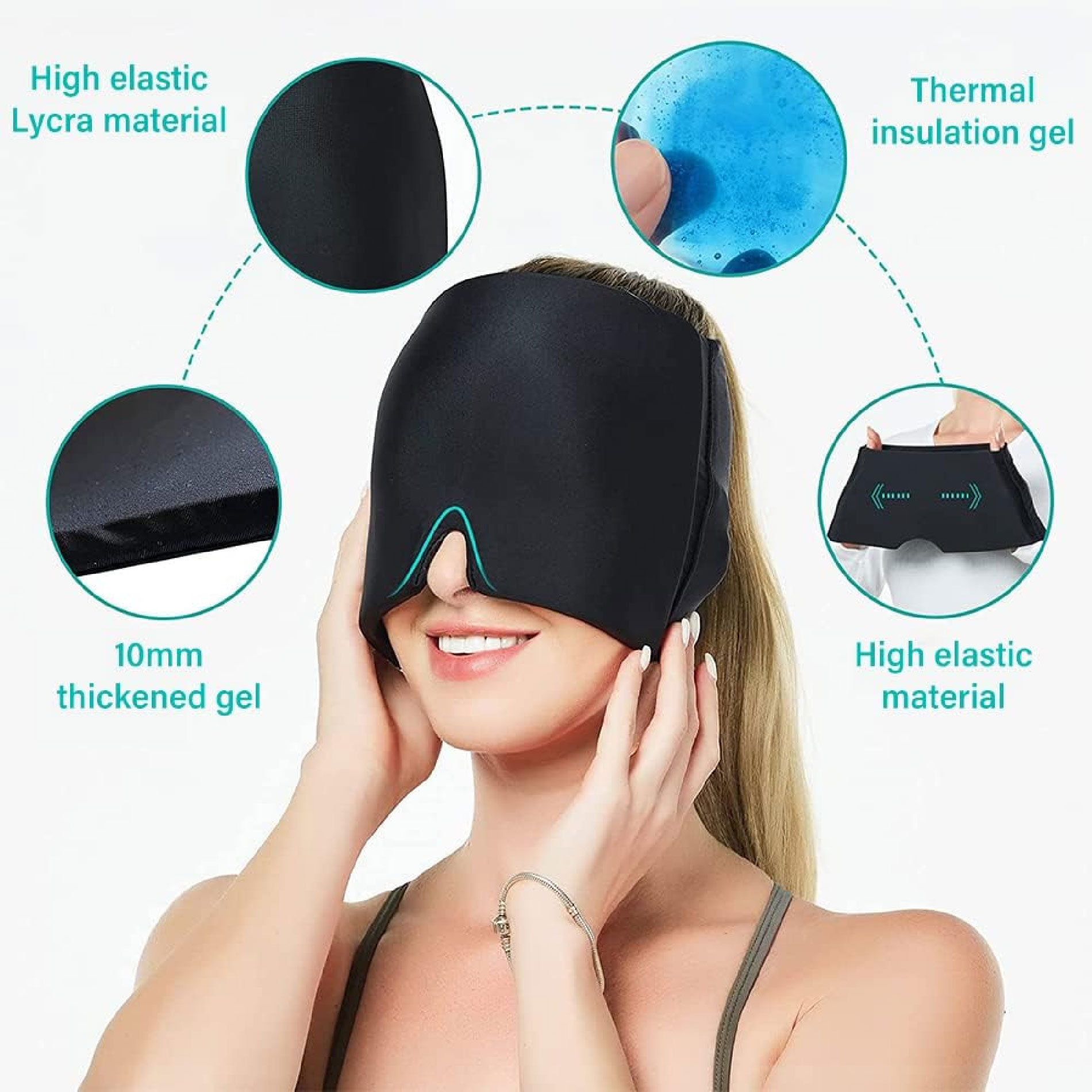 GORRO DE GEL FRÍO CALIENTE ALIVIA DOLOR
